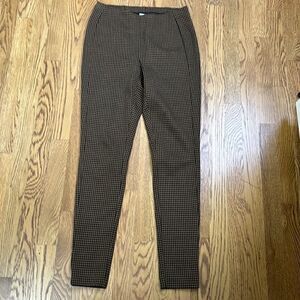 J Jill Check Leggings Black and Brown Small